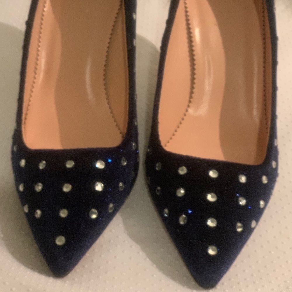 Elegant and Classic J. Crew Velvet Pointed Toe with Embellishments